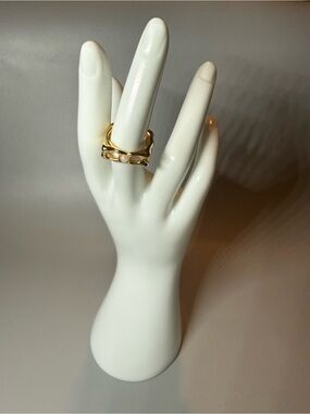 Gold Link Band Ring - Women Jewelry